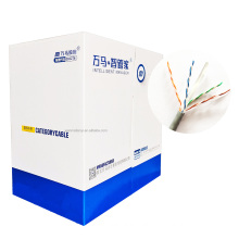 High Quality Pull Box ethernet cable Fluke Test 4pair 24 AWG Cobre UTP Cat 5 1000ft LAN Network Cable Cat6 utp